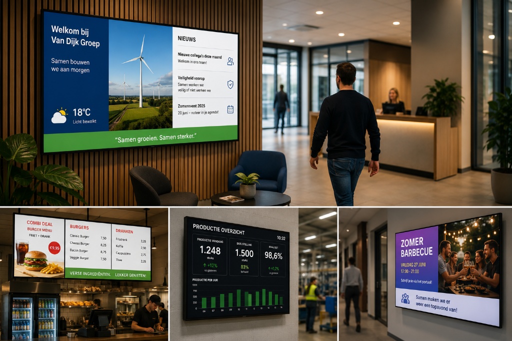Narrowcasting, digital signage of interne communicatieschermen: wat is het verschil?