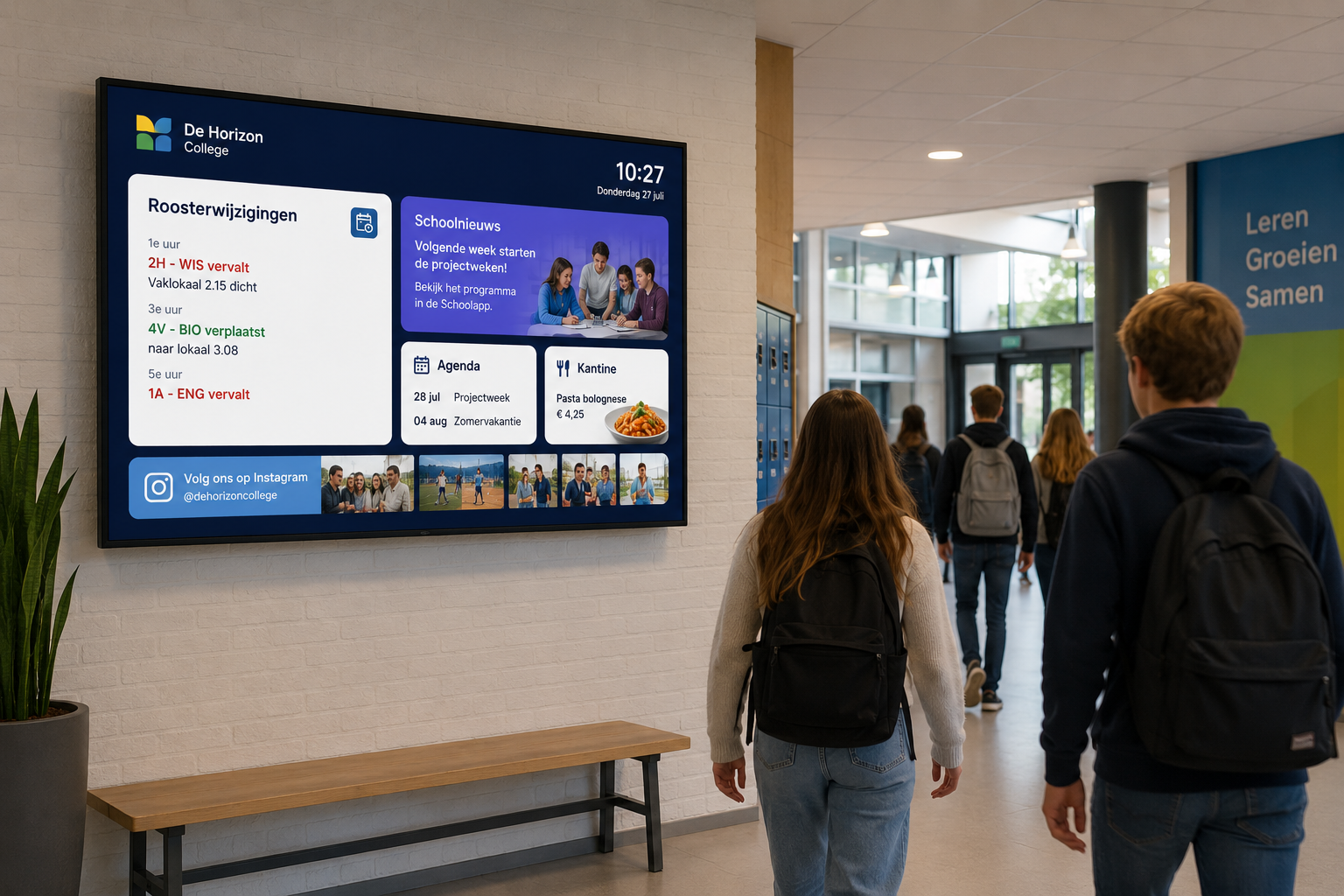 Narrowcasting in het onderwijs: van roosterwijziging tot schoolnieuws op elk scherm