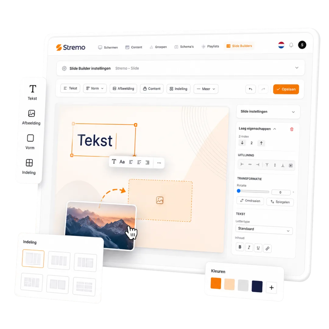 Een showroom-template kiezen in de Stremo Slide Builder